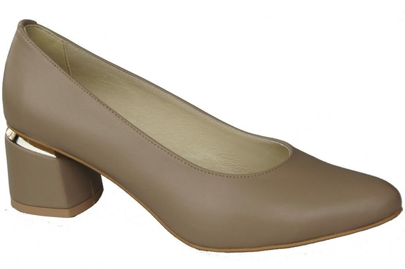 Damenschuhe Cappuccino-Pumps Naturleder 143 ElitaBut