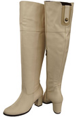 Schuhe Overknee-Stiefel für Damen, Naturleder 190 Beige ElitaBut