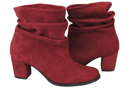 Damenschuhe Stiefel, Naturleder, Burgund 986 ElitaBut