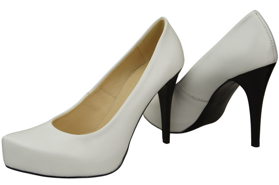 Damen Footwear Weiß Stiletto Pumps Naturleder 205 ElitaBut