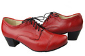 Schuhe Damenschuhe, Schnürschuhe, Naturleder, Rot 956 ElitaBut