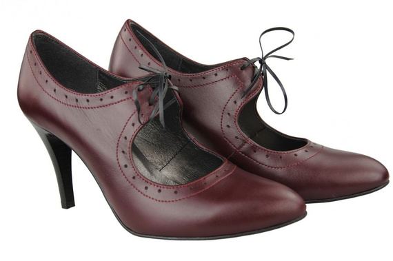 Damenschuhe Pumps Naturleder Burgund 553 ElitaBut