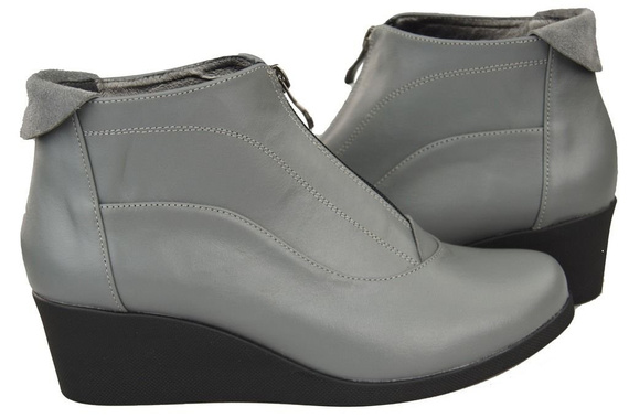 Winterstiefel für Damen, Naturleder, Grau 133, Z ElitaBut