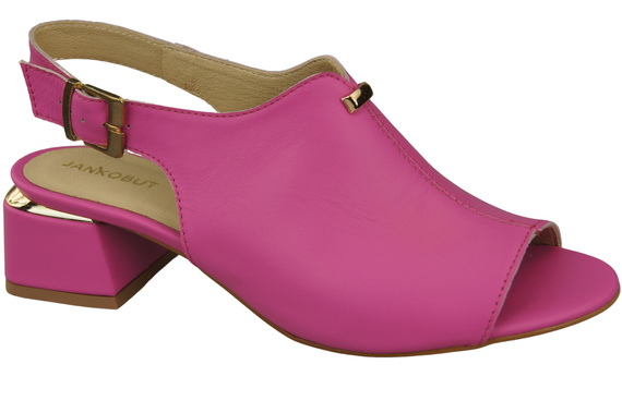 Damenschuhe Sandalen Fuchsia-Goldschnalle Naturleder 198 ElitaBut