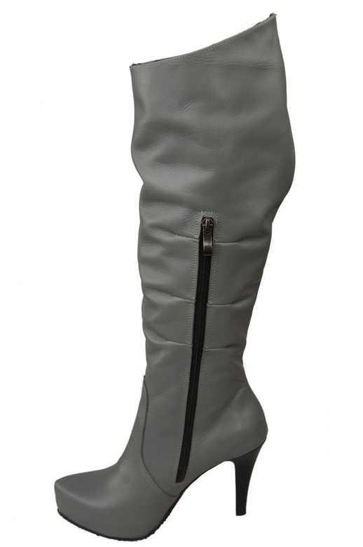 Schuhe Damenstiefel Plateau Naturleder Grau 120 ElitaBut