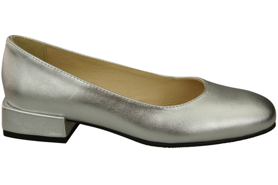 Bequeme Frauen Schuhe Silber Flats Natural Leder 204 ElitaBut
