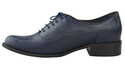 Schuhe Schnürschuhe, Naturleder, Marineblau Damen 953 ElitaBut
