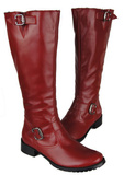 Damenstiefel, Stiefel, Naturleder, rot 747 ElitaBut