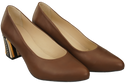 Damenschuhe Braune Pumps aus Naturleder mit Zierabsatz 158 ElitaBut