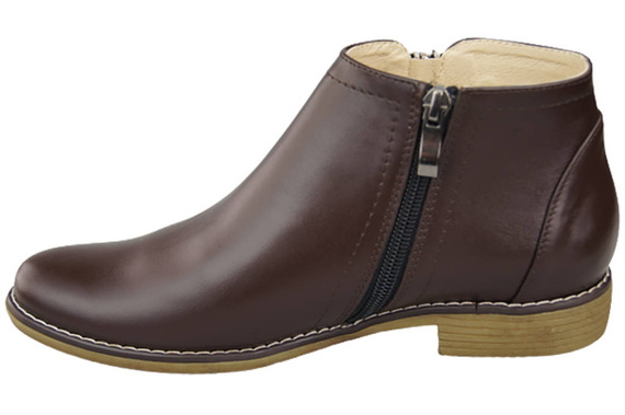 Frühlingsstiefel für Damenschuhe, Naturleder, Schokolade 872 ElitaBut