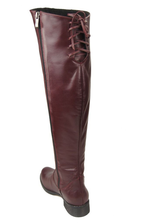 Schuhe Damenstiefel Stiefel Overknee-Stiefel Naturleder Burgund 121 ElitaBut