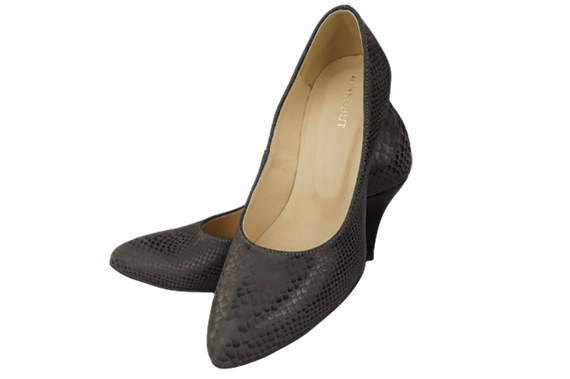 Damenschuhe Pumps Graues Schlangenmotiv Naturleder 150 ElitaBut