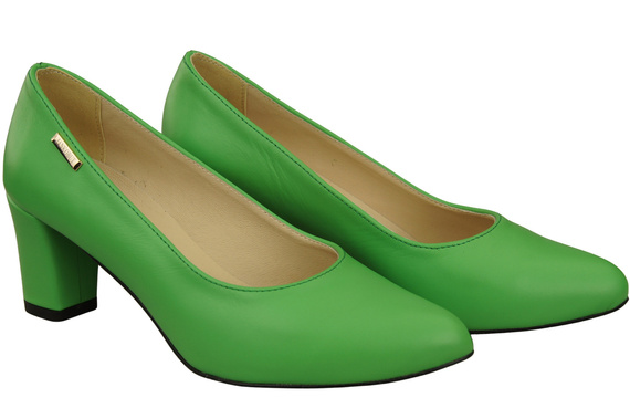 Klassische Glatt Damen Limette Naturleder Schuhe 213 ElitaBut