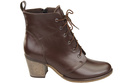 Winter-Schnürstiefel für Damen, Naturleder, Schokolade 188 von ElitaBut