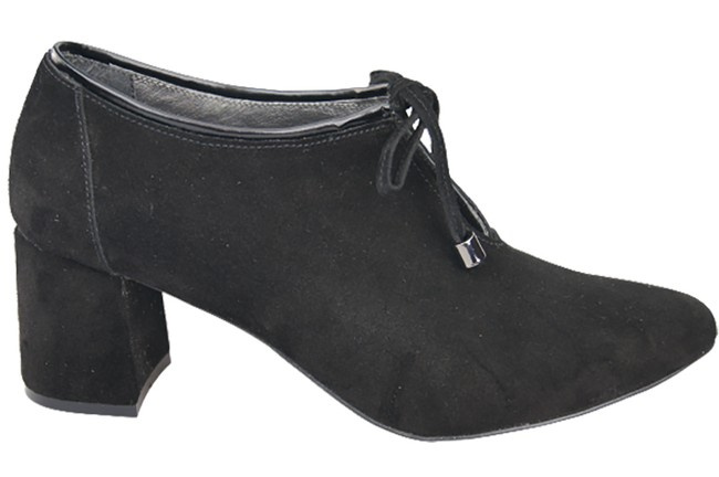 Damenschuhe Brogues Schuhe Schwarz Naturveloursleder 183 ElitaBut