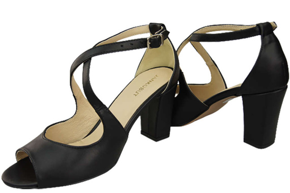 Damenschuhe Sandalen Schwarz Naturleder 186 ElitaBut