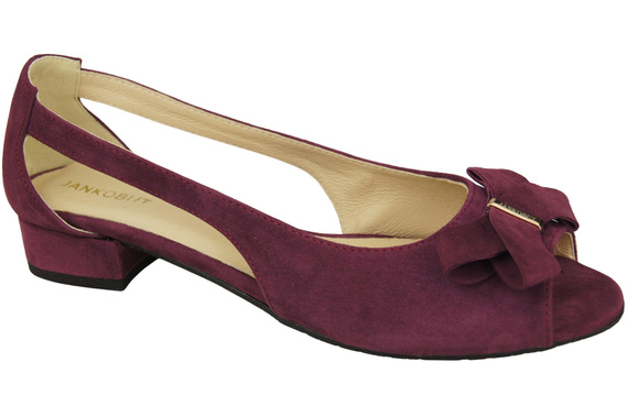 Schuhe Damensandalen Burgunderrotes natürliches Wildleder 994 Kombination aus Stil und Komfort ElitaBut
