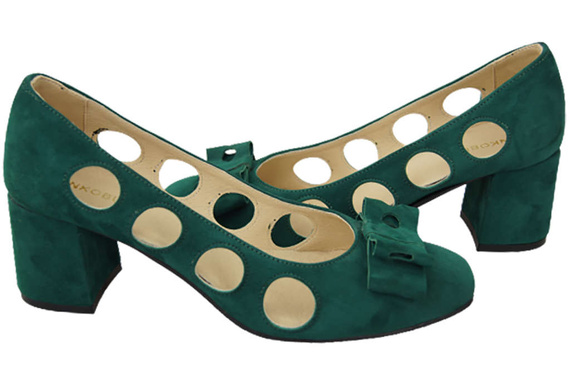 Damenschuhe Malachit-Pumps Natürliches Wildleder 182 ElitaBut