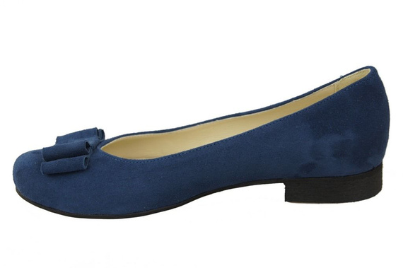 Damenschuhe Ballerinas Marineblau, Naturleder, Wildleder 126 ElitaBut