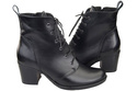 Winter-Schnürstiefel für Damen, Naturleder, Schwarz 188, von ElitaBut