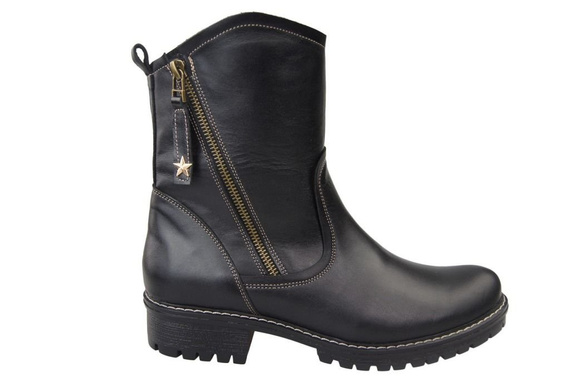 Damenstiefel Naturleder Schwarz 122 ElitaBut