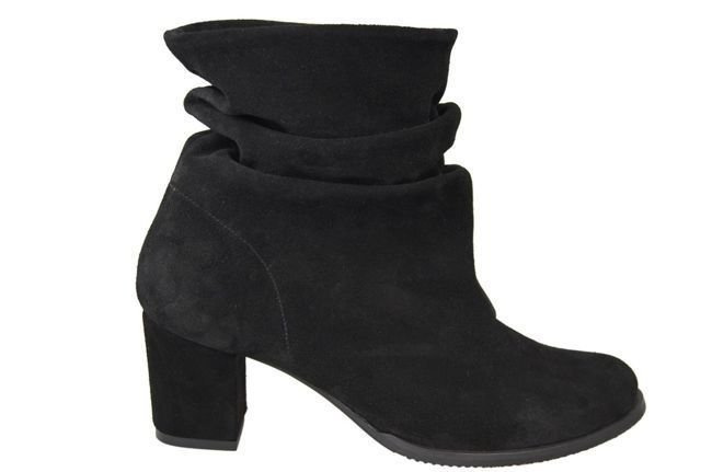 Damenschuhe Stiefel, Naturleder, Schwarz 986 ElitaBut