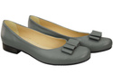 Damen Ballerinas, Naturleder, Grau 702 ElitaBut