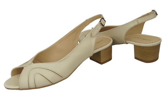 Damenschuhe Sandalen, Naturleder, Beige Ecru 991 ElitaBut