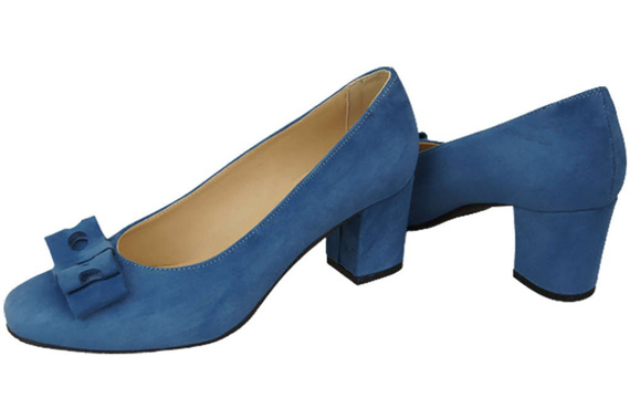 Damenschuhe Pumps Blau, natürliches Wildleder 163 ElitaBut