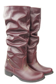 Schuhe Damenstiefel Stiefel, Naturleder 123 Bordo ElitaBut