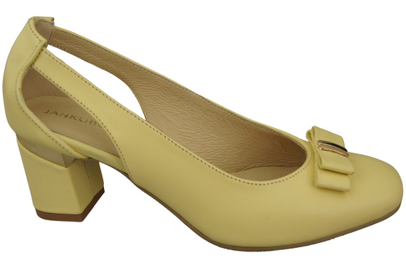 Schuhe Damen Banana Pumps aus Naturleder mit dekorativem Absatz 199 ElitaBut