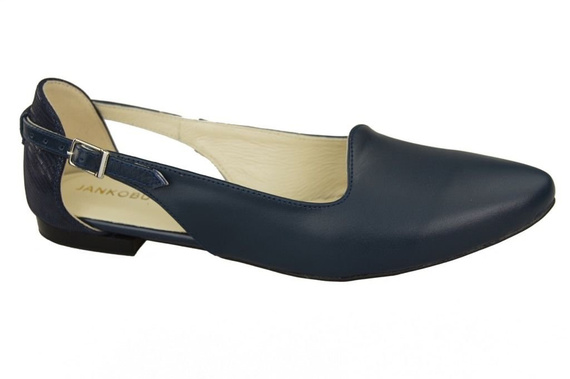 Schuhe Damen Sandalen Marineblau Naturleder 127 ElitaBut
