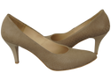 Damenschuhe Pumps Beige Schlangenmotiv Naturleder 150 ElitaBut