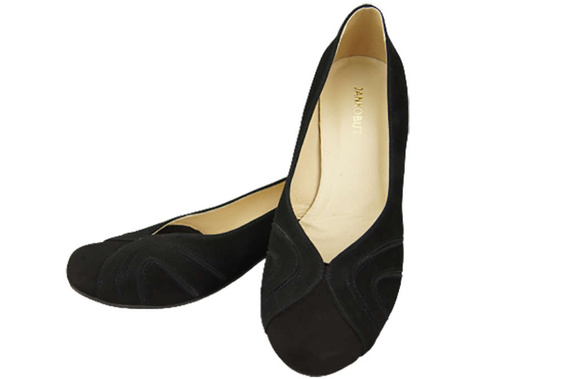 Damenschuhe Pumps, natürliches Wildleder, Schwarz 786 von ElitaBut