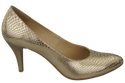 Damenschuhe Pumps Gold, Schlangenmotiv, Naturleder 150 ElitaBut
