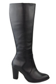 Schuhe Damenstiefel, Naturleder, Schwarz 944 ElitaBut