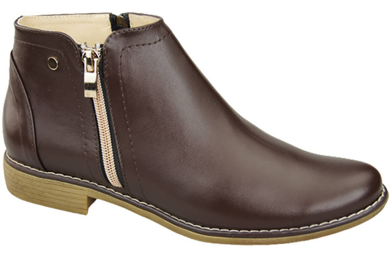 Frühlingsstiefel für Damenschuhe, Naturleder, Schokolade 872 ElitaBut