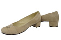 Damenschuhe Pumps Beige Naturleder Wildleder 135 ElitaBut