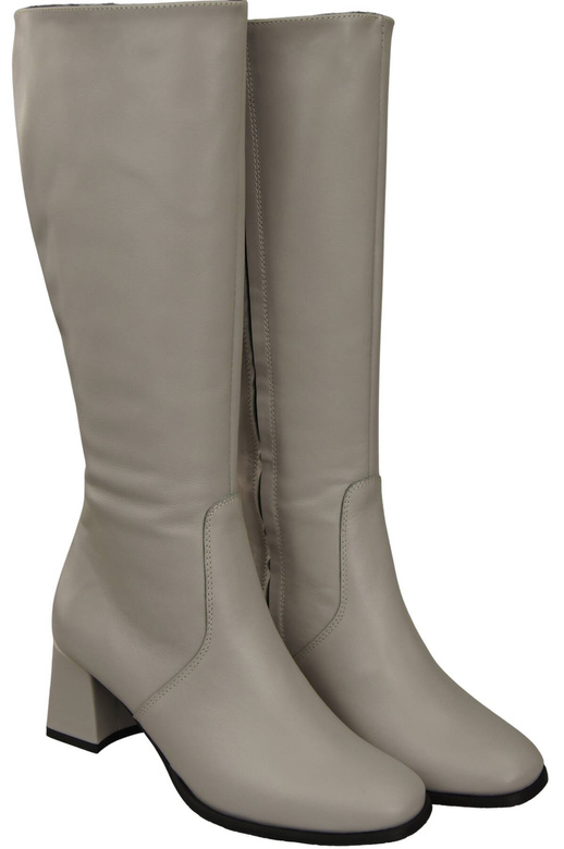 Bequeme Damen Helle Esche Niedrig Absatz Stiefel Naturleder 212 ElitaBut