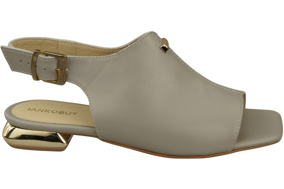 Bequeme Frauenschuhe Sandalen Helle Esche Flacher Goldabsatz Naturleder 207 ElitaBut