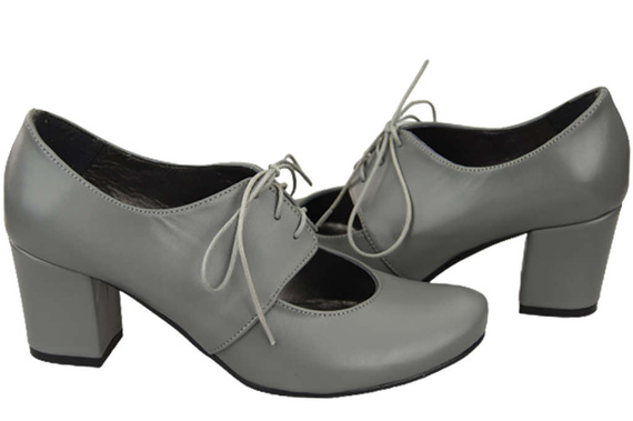 Schuhe Damenschuhe, Naturleder, Grau 161 ElitaBut