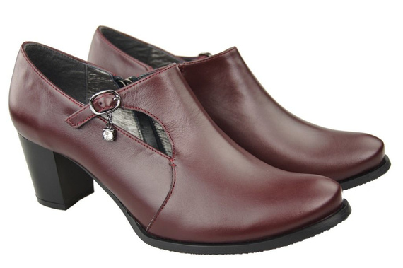 Damenstiefel aus Naturleder, Burgunderrot 109 ElitaBut