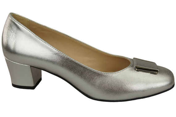 Damenschuhe Pumps Naturleder 187 Silber ElitaBut