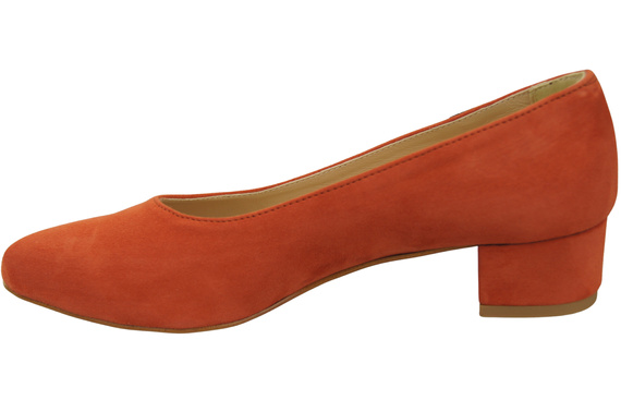 Bequeme Damen-Schuhe Ziegelrot aus echtem Veloursleder 220 Z ElitaBut