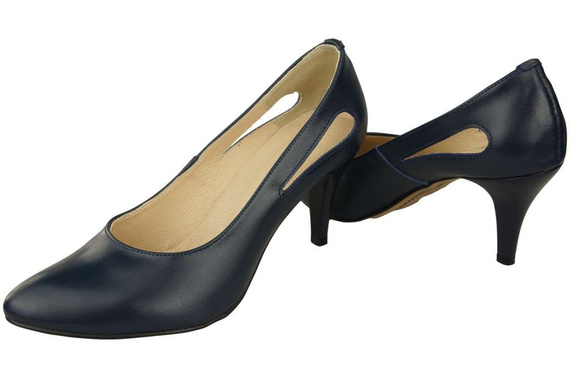 Damenschuhe Pumps Marineblau Naturleder 166 ElitaBut