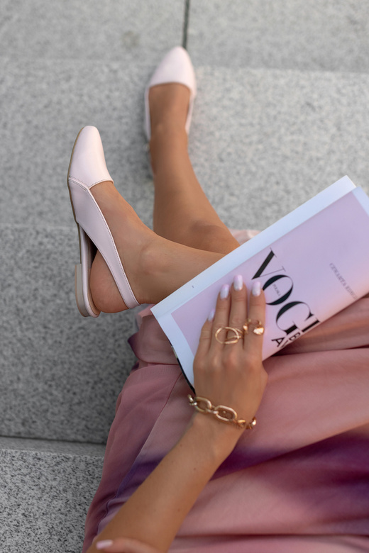 Schuhe Damen Sandalen Puderrosa Naturleder 996 ElitaBut