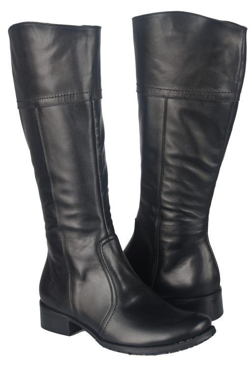 Damenstiefel, Naturleder, Schwarz 636 ElitaBut