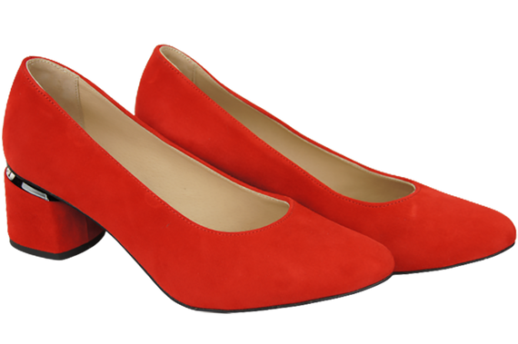 Damenschuhe Pumps Rot, natürliches Wildleder 143 von ElitaBut