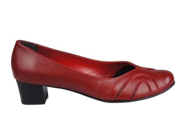 Damenschuhe Pumps, Naturleder, Rot 786 ElitaBut