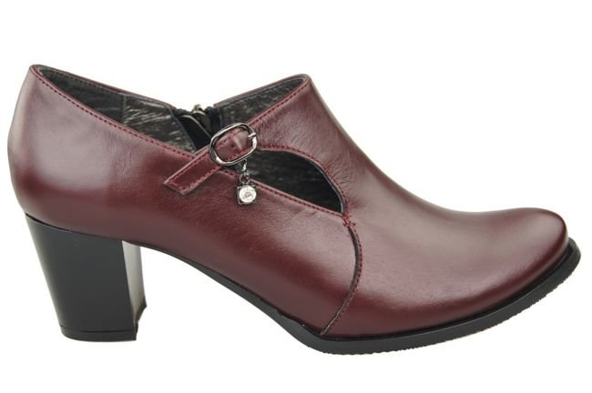 Damenstiefel aus Naturleder, Burgunderrot 109 ElitaBut